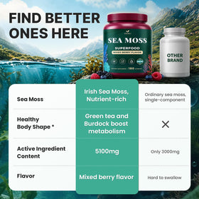 Gummies de mousse de mer Iiworey avec des ingrédients naturels