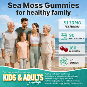 Gummies de mousse de mer Iiworey sur un fond coloré
