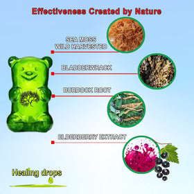 Gummies de Mousse de Mer Irlandais HEALING DROPS, emballage