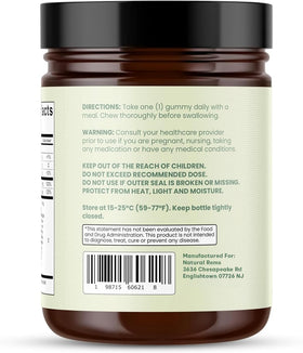 Gummies de Mousse de Mer Natural Rems, ingrédients listés sur l'emballage