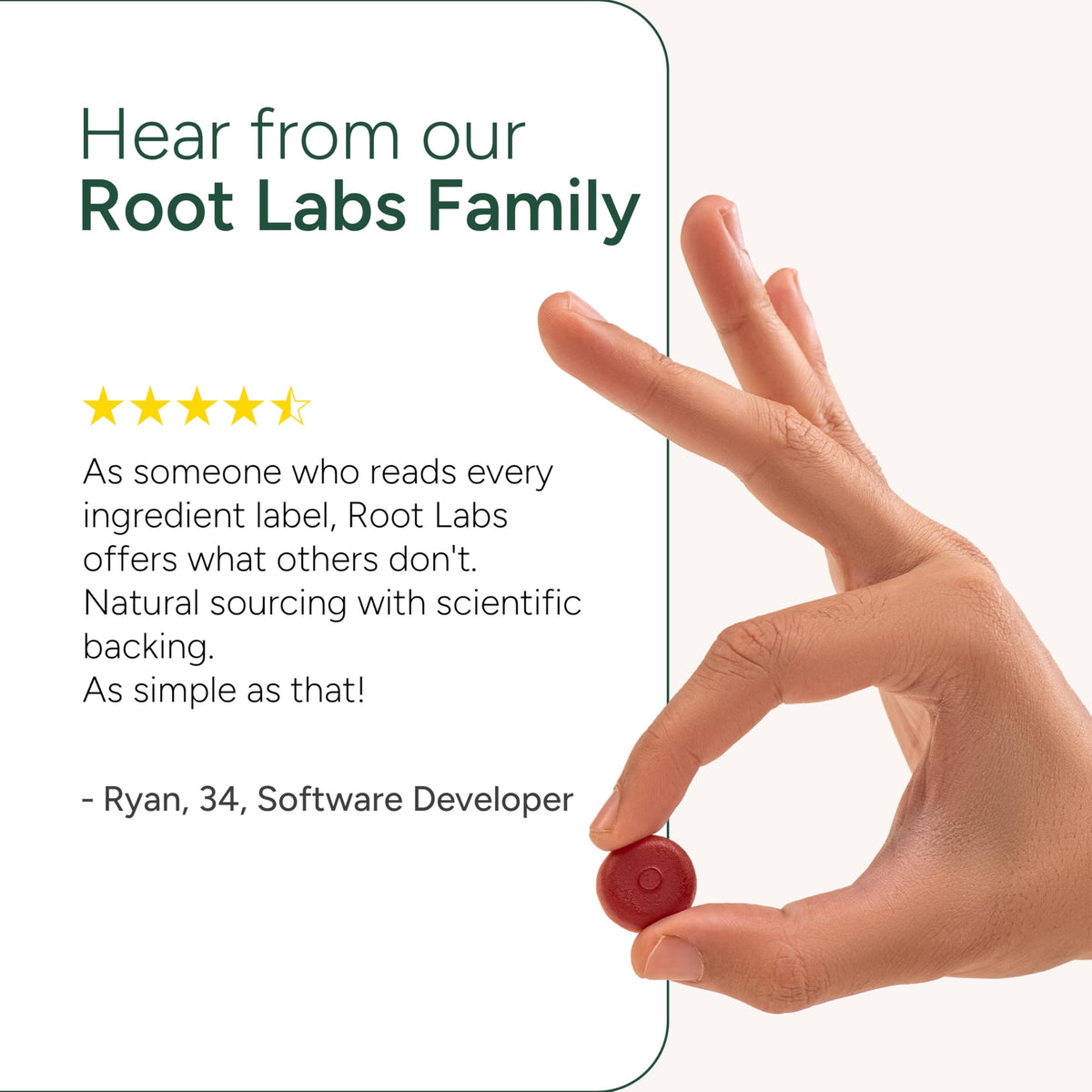 Gummies de Mousse de Mer ROOT LABS, arrière de l'emballage