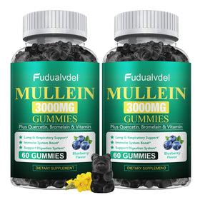 Gummies de Mullein Bio Fudualvdel 3000mg, pot de 120 gummies