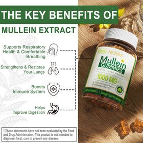 Gummies de Mullein Bio NEVISS, prise en main, format pratique
