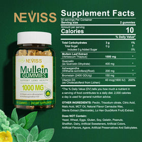 Gummies de Mullein Bio NEVISS, vue de près, couleur naturelle