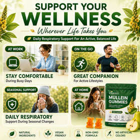 Gummies de Mullein hanachi avec fruits frais en arrière-plan