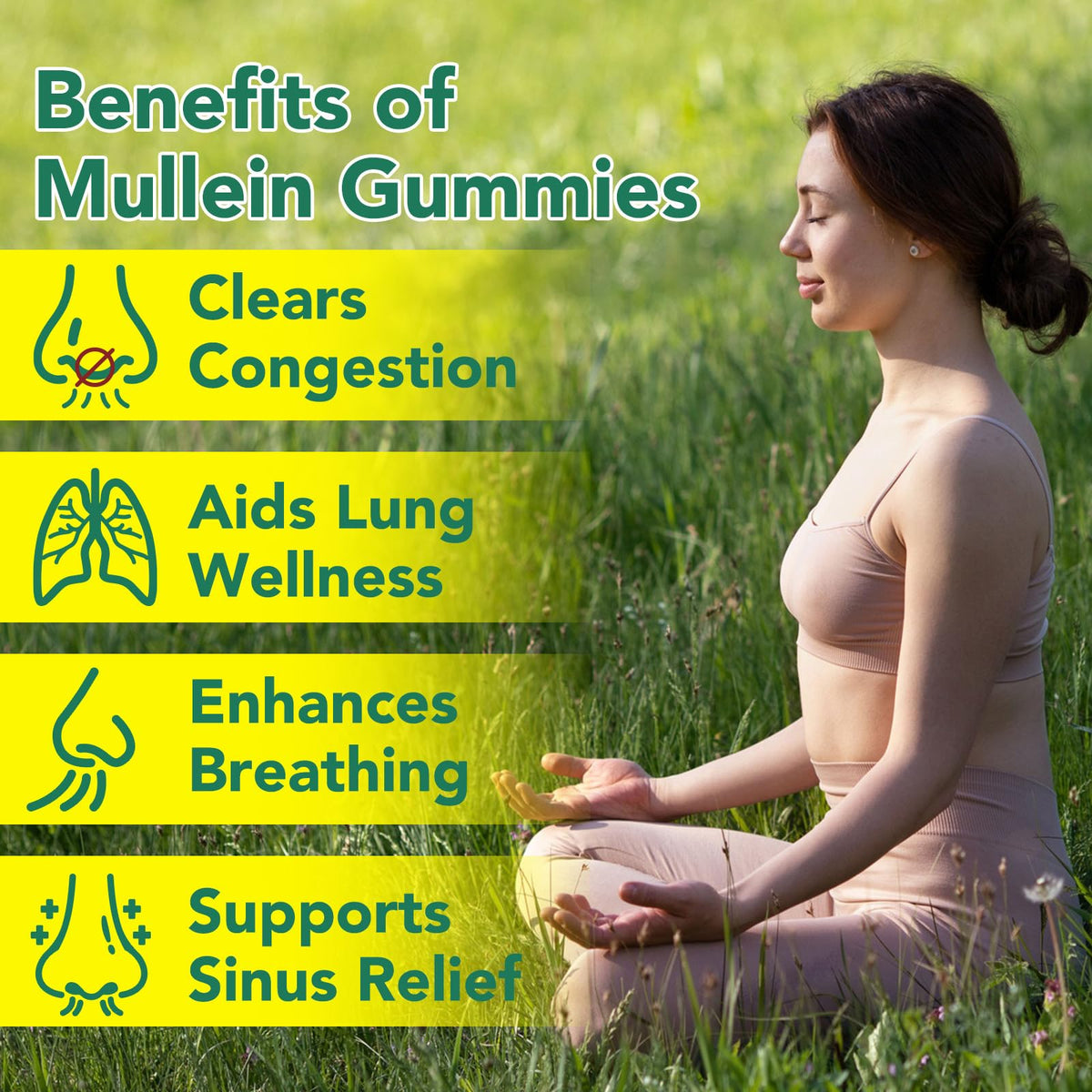 Gummies de Mullein MXCZBSM en portion sur une table