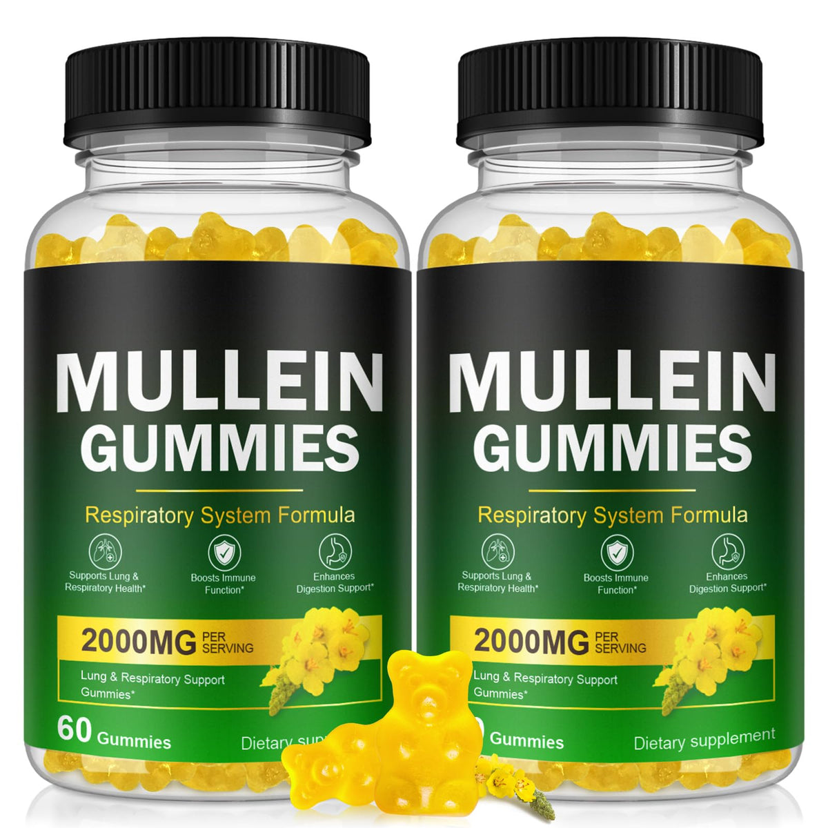 Gummies de Mullein Ruduwu 2000mg vue de face