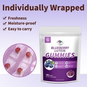 Gummies de Myrtille Lutin avec ingrédients visibles