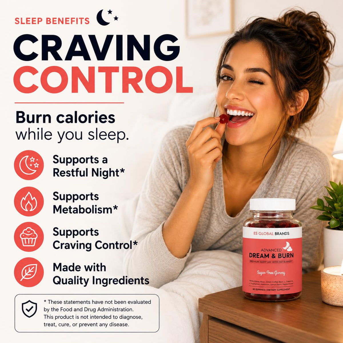 Gummies de Nuit ES Global Brands, détail de la texture