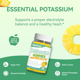 Gummies de potassium Agumoon 1000mg, détails de l'emballage