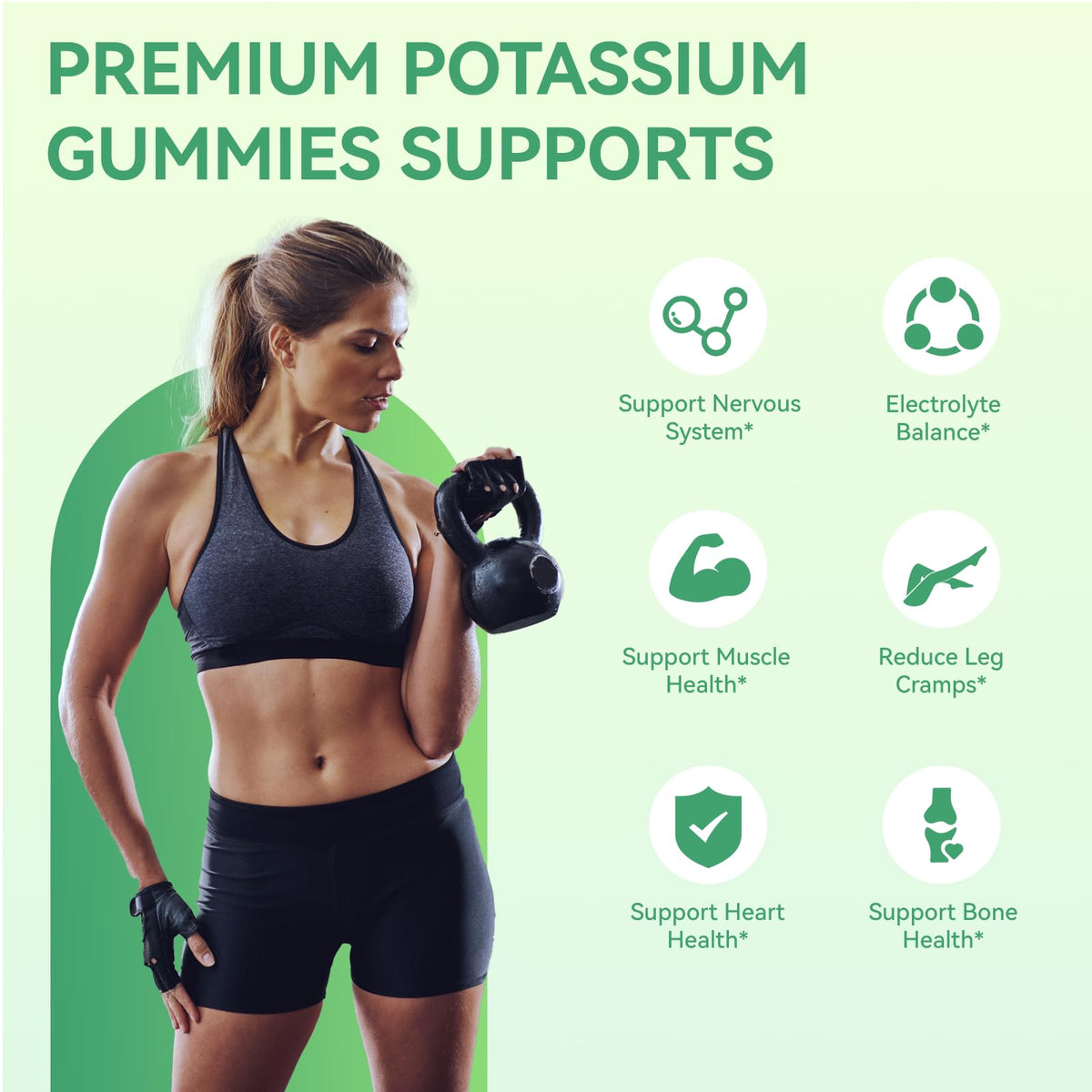 Gummies de potassium Agumoon 1000mg, texture douce