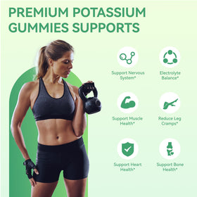 Gummies de potassium Agumoon 1000mg, texture douce