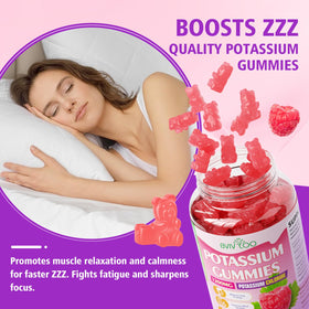 Gummies de potassium BVIVLOO 1200mg avec des fruits de framboise