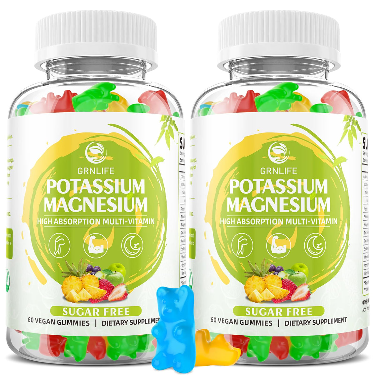 Gummies de Potassium et Magnésium GrnLife, boîte de 120 unités