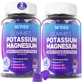 Gummies de potassium et magnésium NEVISS en paquet avant
