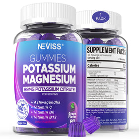 Gummies de Potassium et Magnésium NEVISS en pot, vue de face