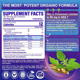Gummies de potassium et magnésium NEVISS montrant la texture