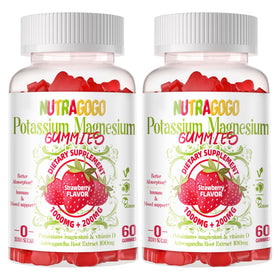 Gummies de Potassium et Magnésium NUTRAGOGO 120 Chews Fraise vue de face