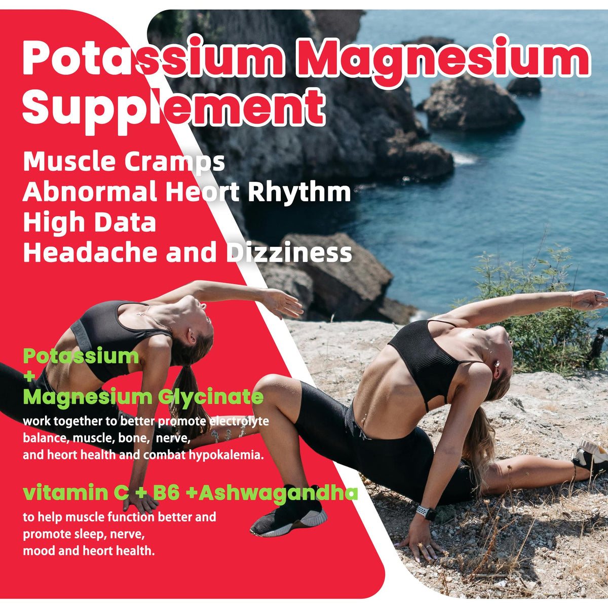 Gummies de Potassium et Magnésium NUTRAGOGO sur une table