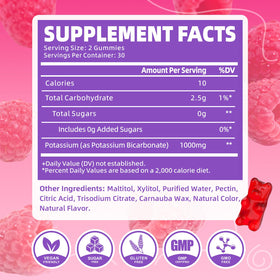 Gummies de potassium GrnLife, vue de côté montrant la texture