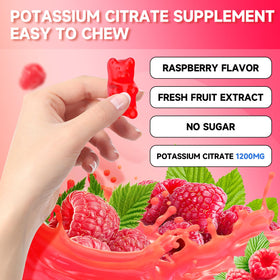 Gummies de potassium GrnLife, vue de dessus avec une main