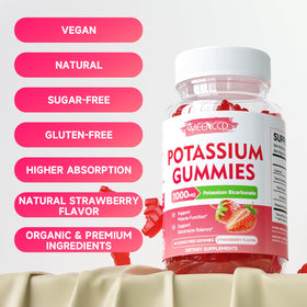 Gummies de potassium MEENCCD 1000mg avec dosage