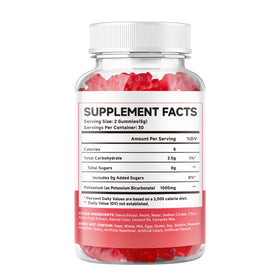 Gummies de potassium MEENCCD 1000mg avec étiquette