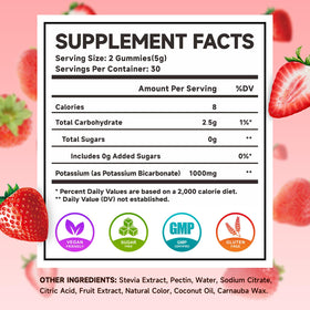 Gummies de potassium MEENCCD 1000mg côté