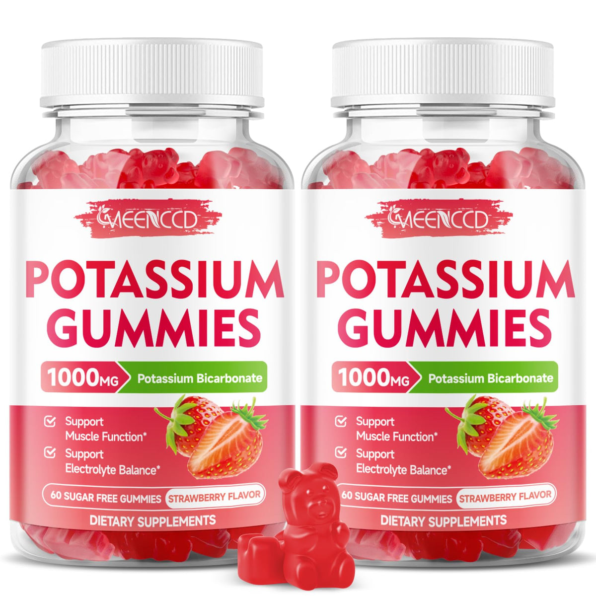 Gummies de potassium MEENCCD 1000mg paquet avant