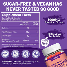 Gummies de Potassium SmildeHeal montrant la texture