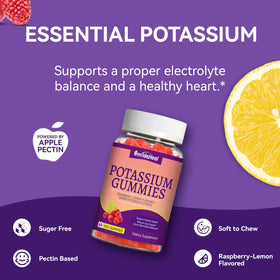 Gummies de Potassium SmildeHeal sur fond neutre