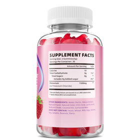 Gummies de potassium XIAAN, affichage des valeurs nutritionnelles