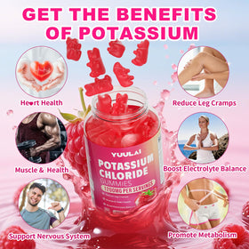 Gummies de Potassium YUULAI avec étiquette des ingrédients