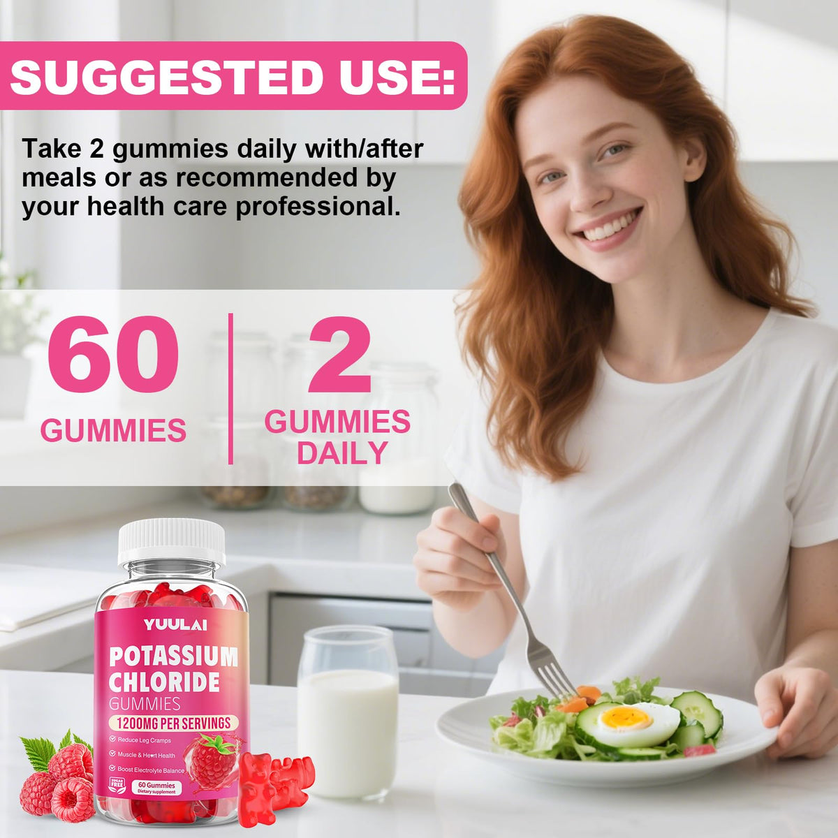 Gummies de Potassium YUULAI avec le packaging ouvert