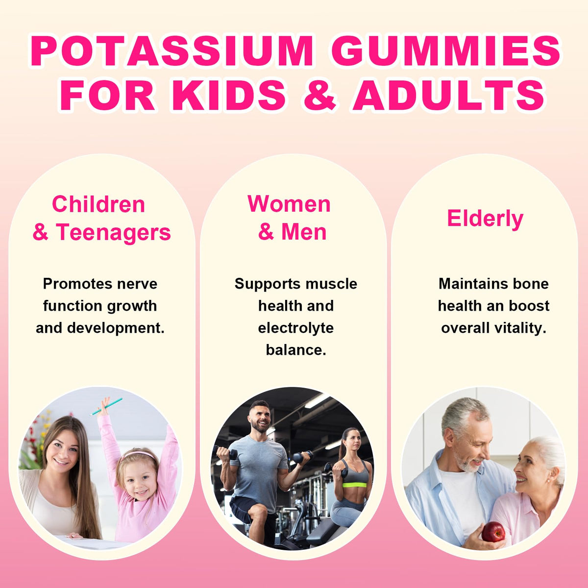 Gummies de Potassium YUULAI montrant la texture douce