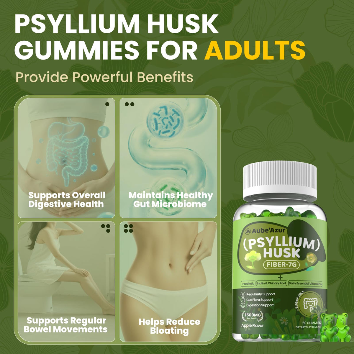 Gummies de Psyllium et Fibres Aube'Azur, prise en main d'une gummy