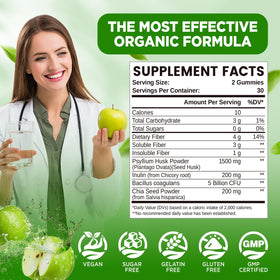 Gummies de psyllium NATISLAND avec goût de pomme
