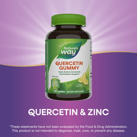 Gummies de Quercétine avec Zinc de Nature's Way, prise en main