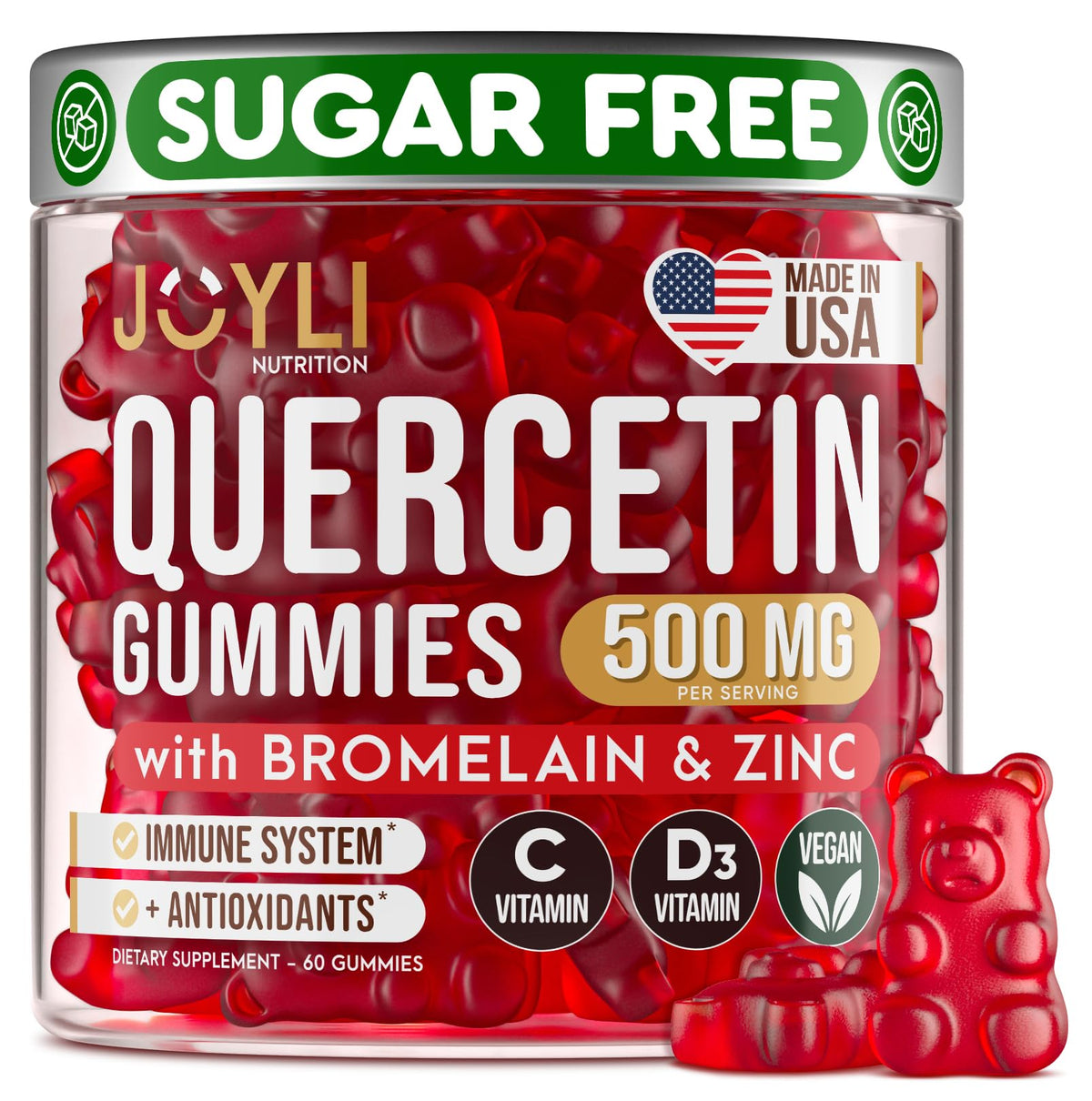 Gummies de Quercétine JOYLI Nutrition 500MG, vue de face