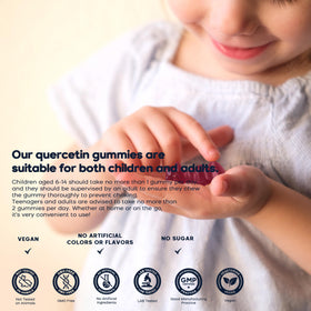 Gummies de Quercétine PAYAOCZ, présentation dans une main