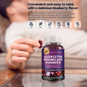 Gummies de Quercétine PAYAOCZ, vue de côté avec dosage