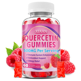 Gummies de quercétine XIAAN 500mg, 60 unités, vue de face