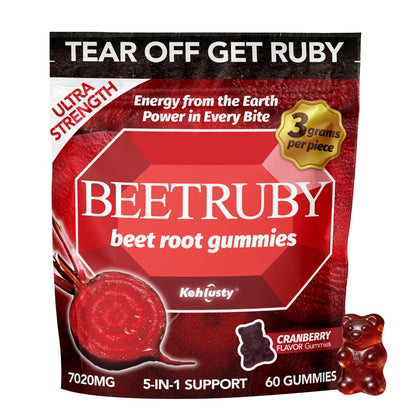 Gummies de racine de betterave KEHLUSTY 60 unités, vue de l'avant