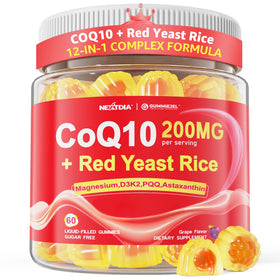 Gummies de Riz Rouge et CoQ10 Nextdia en boîte de 60 unités
