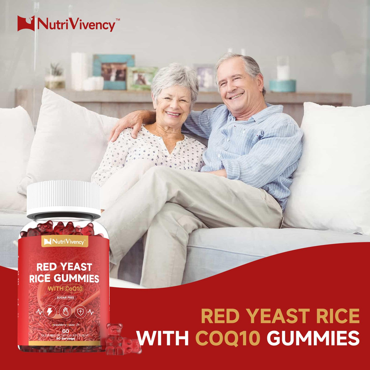 Gummies de riz rouge NutriVivency, ingrédients principaux