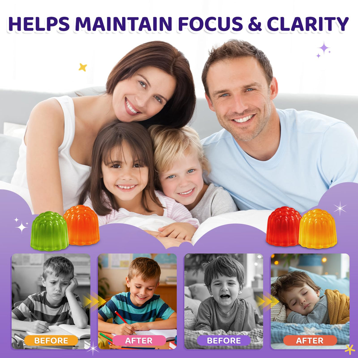 Gummies de Safran CFILIHTC avec étiquette visible