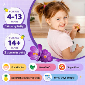 Gummies de safran CFILIHTC avec un enfant souriant