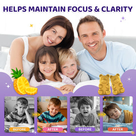 Gummies de safran CFILIHTC en gros plan sur une assiette