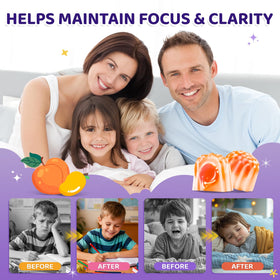 Gummies de Safran CFILIHTC, mise en scène avec fruits frais