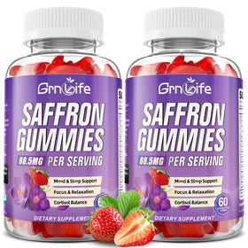 Gummies de safran GrnLife 88,5 mg vue de face avec emballage